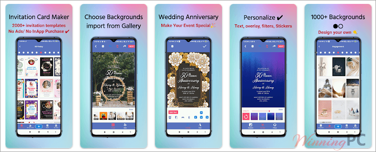 Invitation Card Maker Pro Android App Giveaway