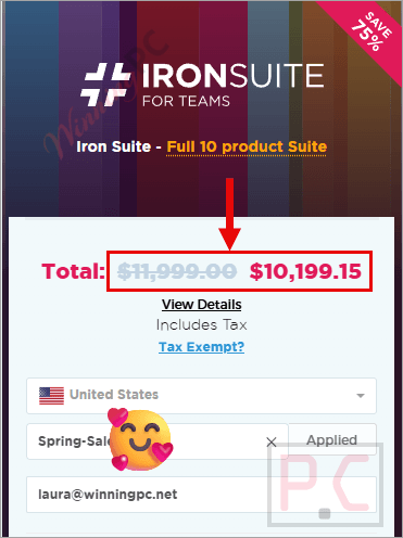 iron suite for net checkout page with coupon Iron Suite for .NET Coupon