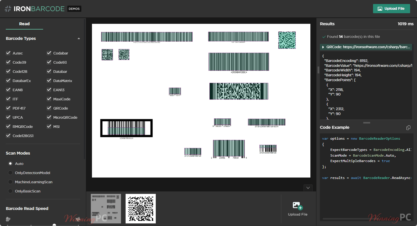 IronBarcode Screenshot