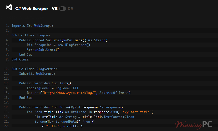 ironwebscraper screenshot IronWebScraper Screenshot