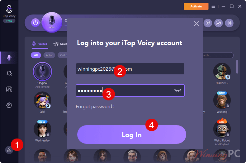 itop voicy vip account for free iTop Voicy PRO giveaway account