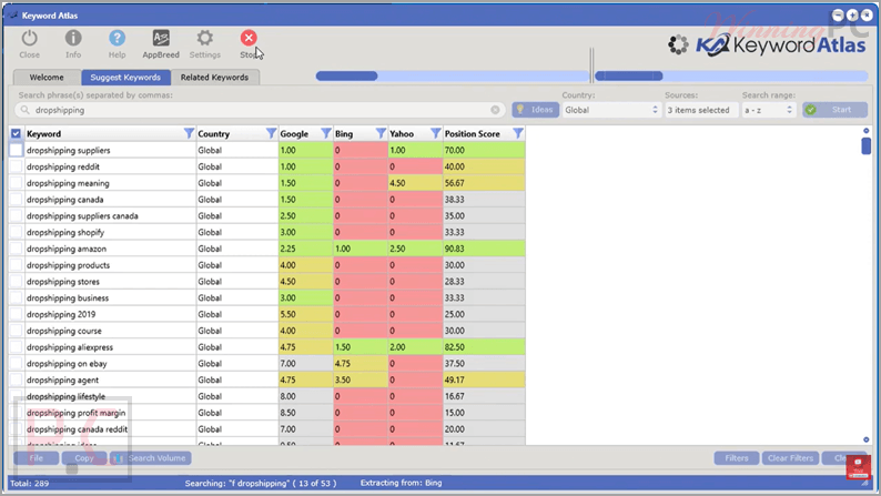 keyword atlas screenshot