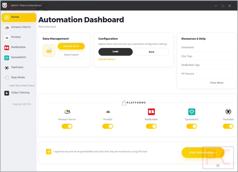 merch titans automation dashboard screenshot merch titans automation dashboard screenshot