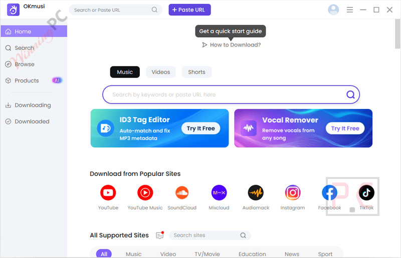 OKmusi MP3 Downloader Pro Main Screenshot