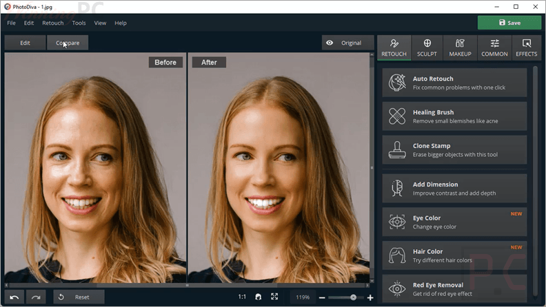 photodiva compare screenshot