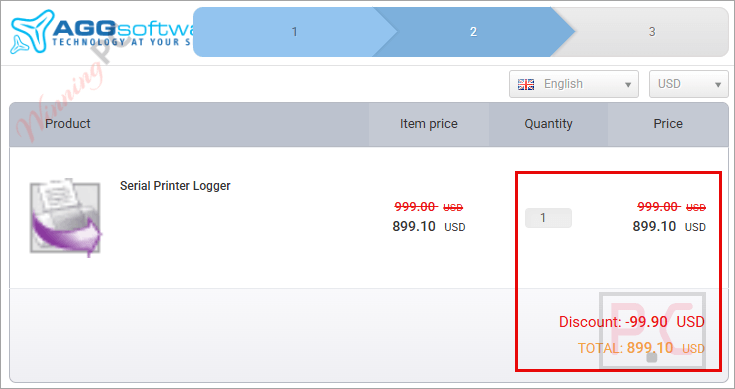 serial printer logger checkout page with coupon serial printer logger checkout page with coupon
