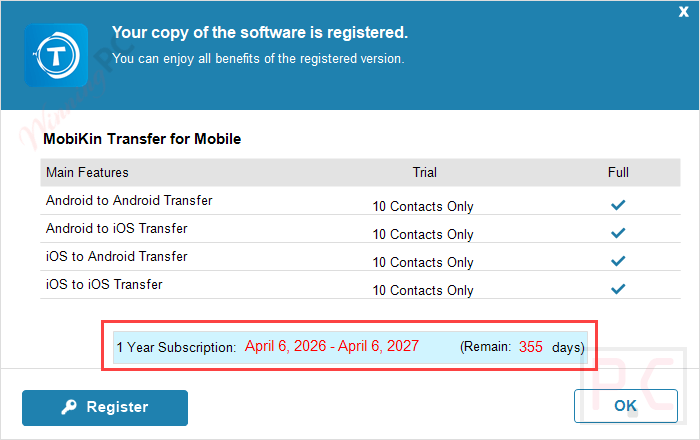 subscription mobikin transfer for mobile key subscription mobikin transfer for mobile key