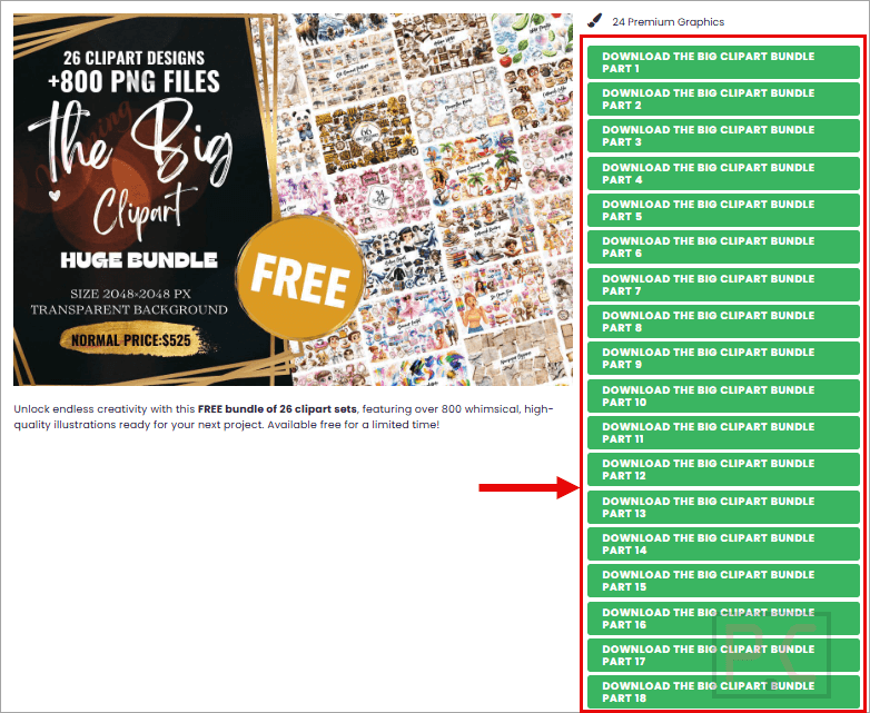 the big clipart bundle license free