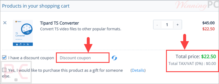 tipard ts converter coupon code