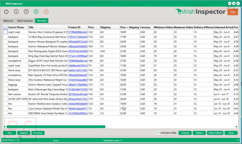wish inspector favorites