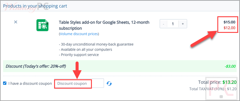 ablebits table styles add on for google sheets coupon code Table Styles for Google Sheets Coupon Code