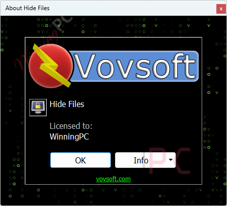 about vovsoft hide files free About Vovsoft Hide Files Free
