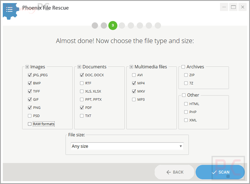 ams phoenix file rescue choose file format and size ams phoenix file rescue choose file format and size