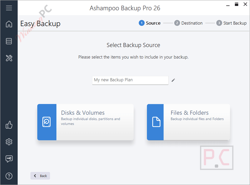 backup source ashampoo backup pro
