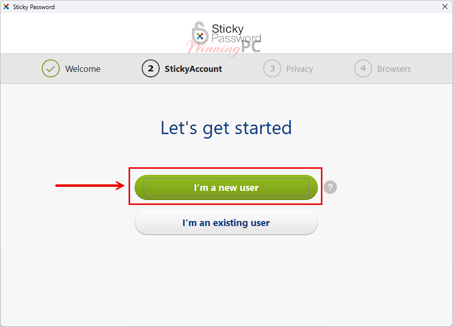 create a sticky password account create a sticky password account