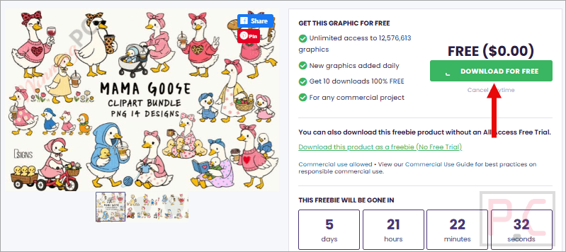 download mama goose mothers day clipart bundle free Mama Goose Mother’s Day Clipart Bundle