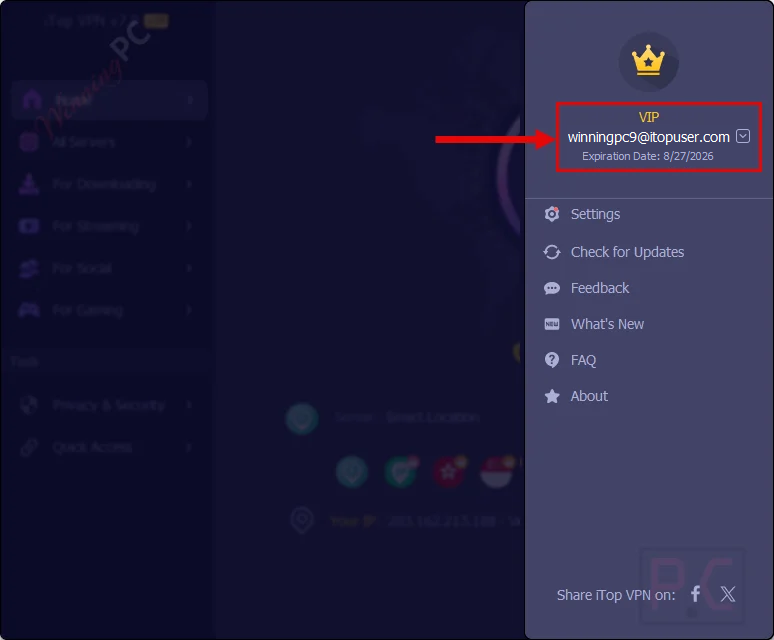 expiration date itop vpn pro screenshot