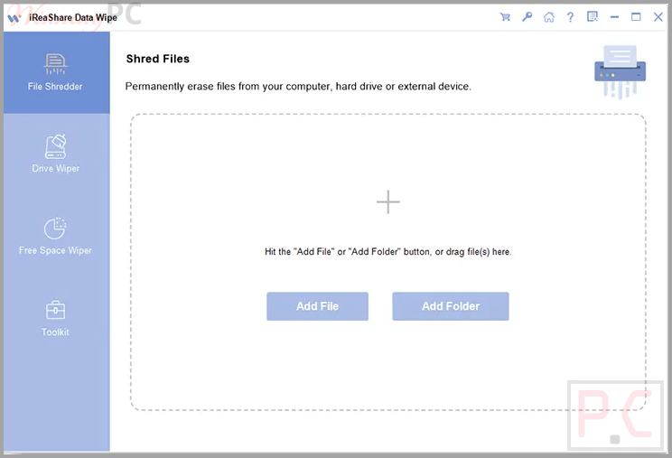 ireashare data wipe screenshot ireashare data wipe screenshot