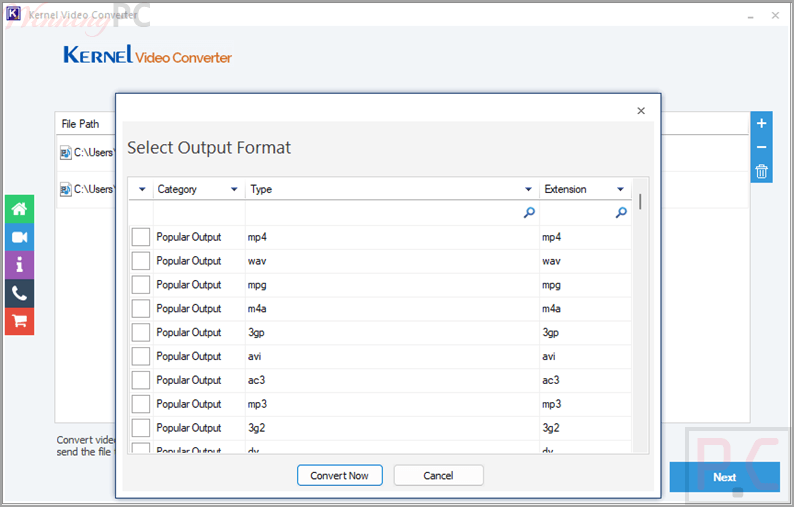 kernel video converter output format kernel video converter output format