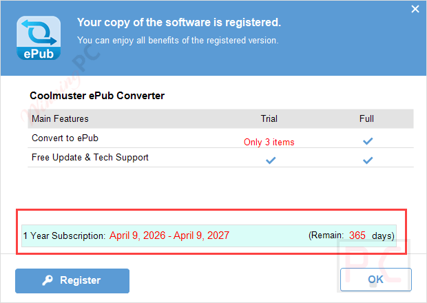 license info coolmuster epub converter free