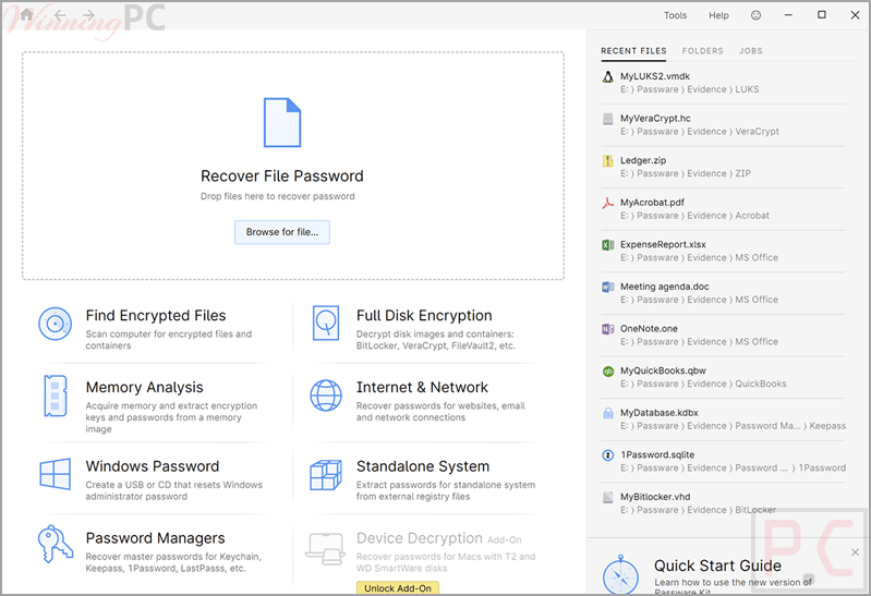 passware kit forensic screenshot Passware Kit Forensic Coupon Code