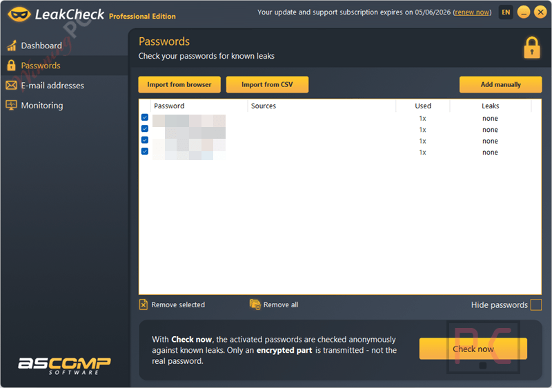passwords ascomp leakcheck pro passwords ascomp leakcheck pro