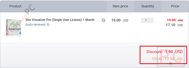 site visualizer professional checkout page with coupon Site Visualizer Professional Coupon Codes