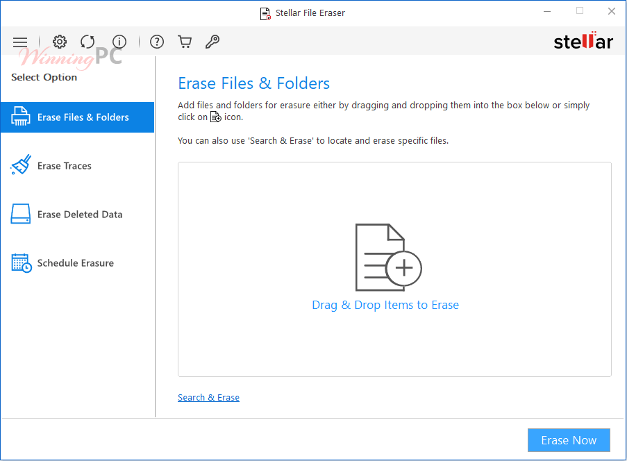 stellar file eraser main screenshot