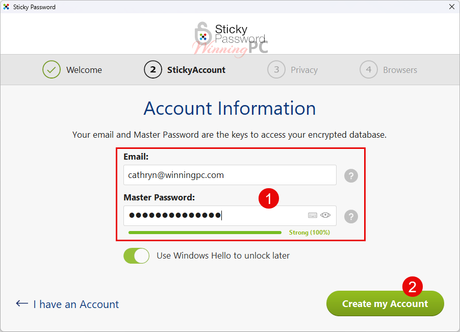 sticky password account information sticky password account information