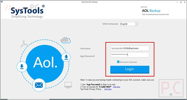 systools aol backup screenshot SysTools AOL Backup Coupon & Deal