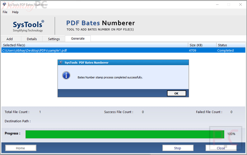 systools pdf bates numberer generate