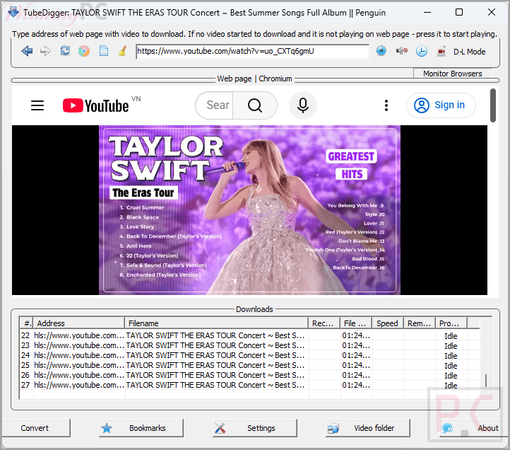 tubedigger screenshot