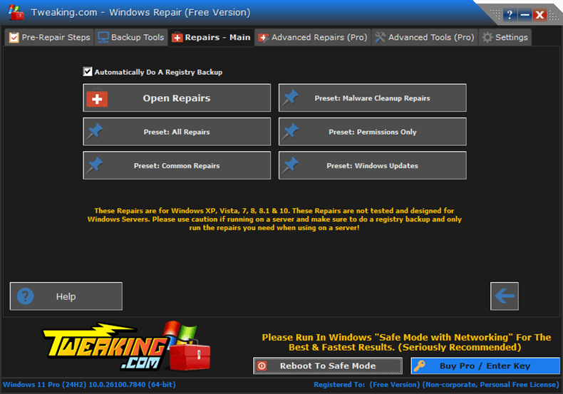 tweaking windows repair repairs main tweaking windows repair repairs main