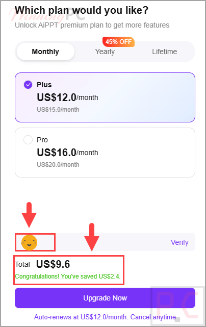 aippt coupon code Checkout AiPPT