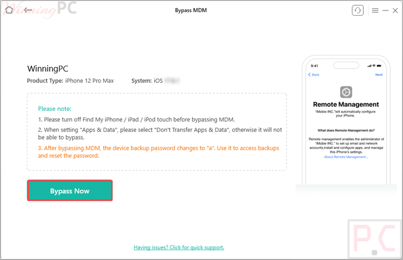 anyunlock bypass mdm confirm device