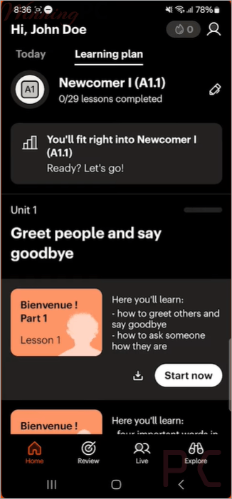 babbel main screenshot babbel main screenshot