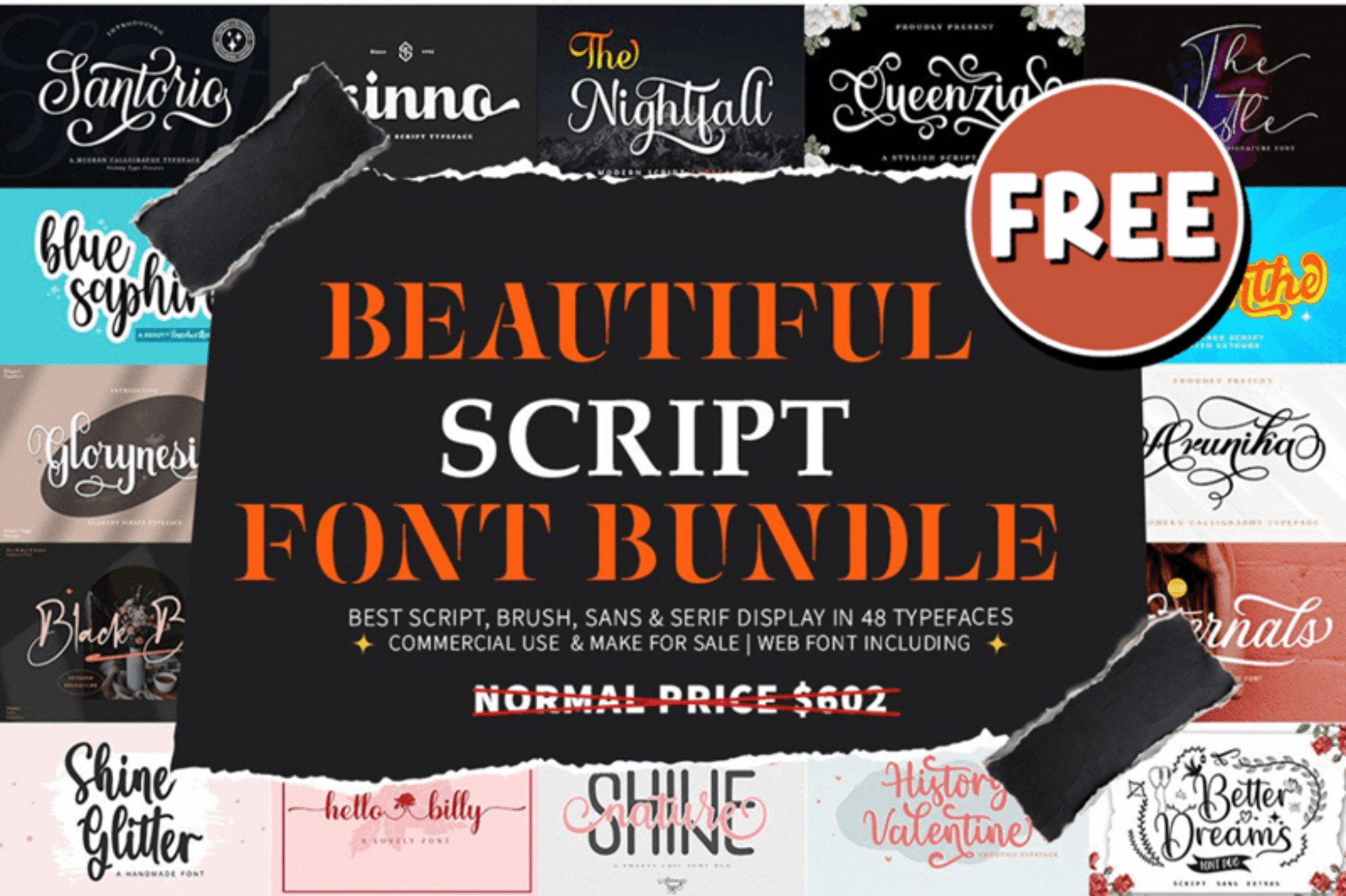 The Beautiful Script Font Bundle Giveaway Download 2026