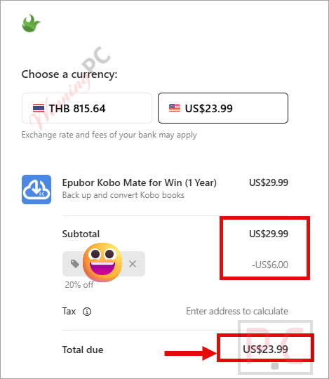 epubor kobo mate checkout page with coupon epubor kobo mate checkout page with coupon