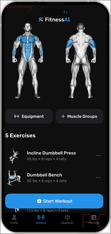 fitnessai main screenshot fitnessai main screenshot