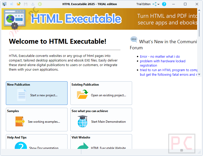 HTML Executable Screenshot