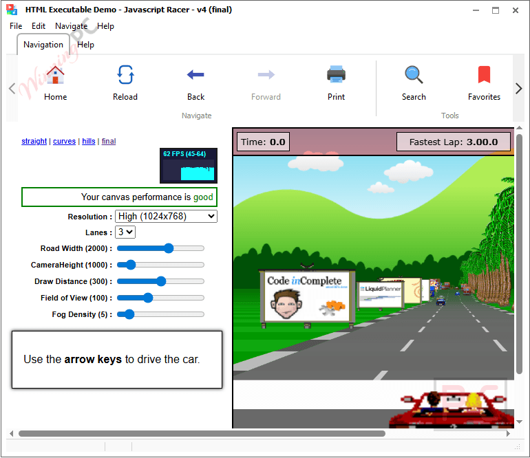 html executable play game