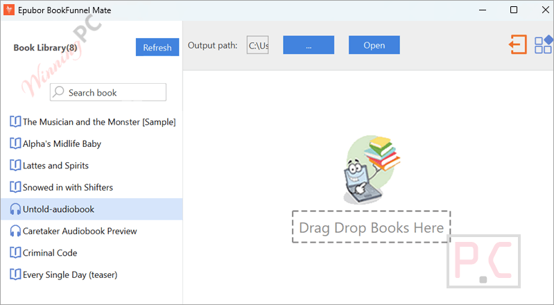import book epubor bookfunnel mate