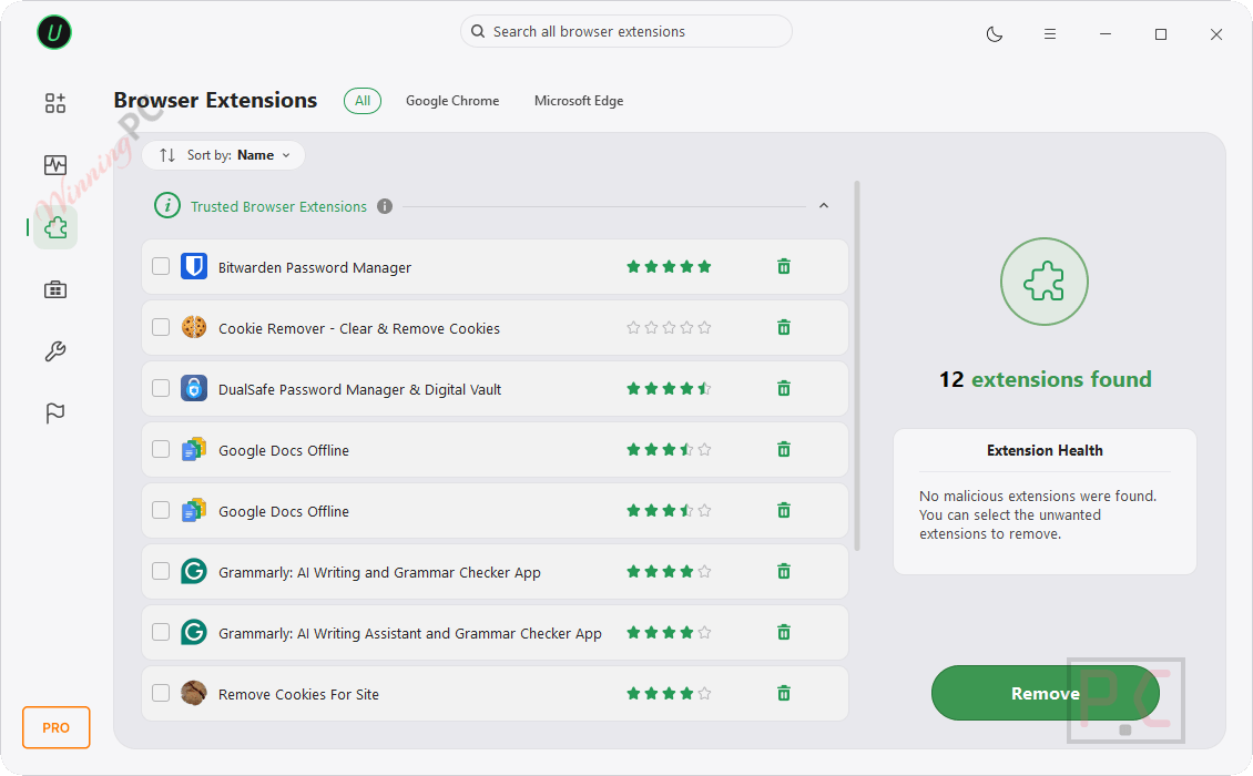iobit uninstaller pro browser IObit Uninstaller PRO Browser Extensions