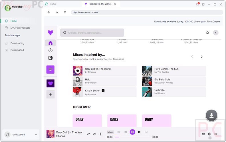 musicfab deezer converter screenshot musicfab deezer converter screenshot