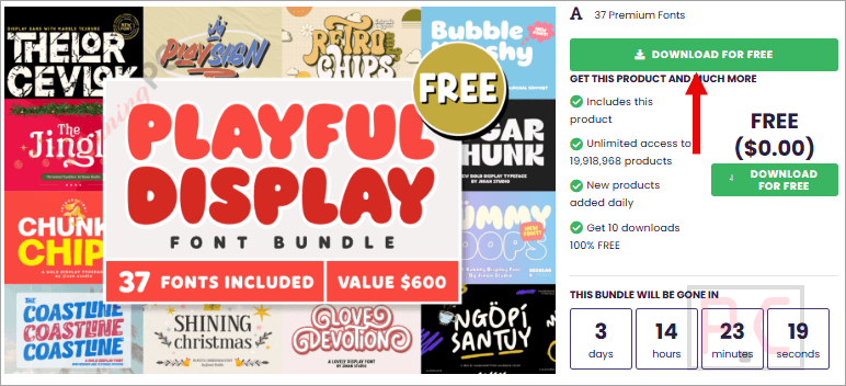 playful display font bundle download
