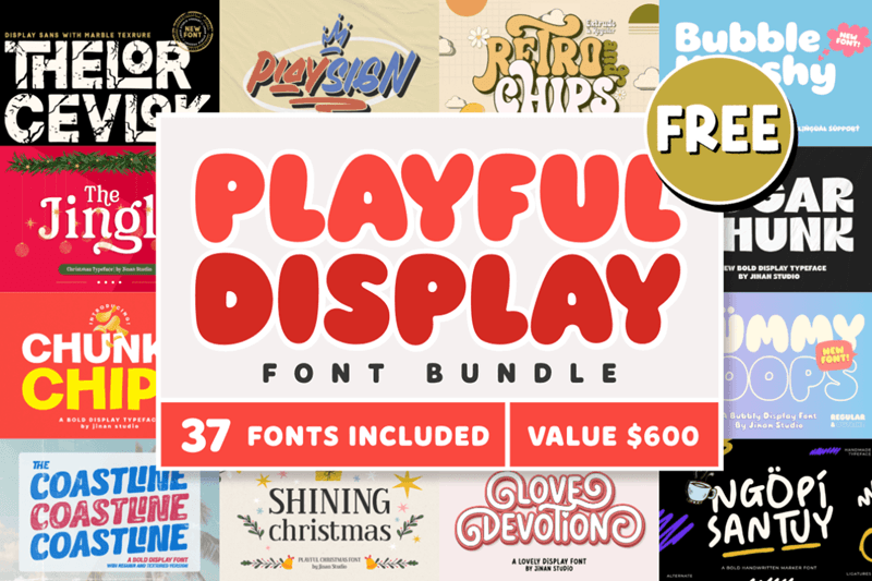 Playful Display Font Bundle 免费下载