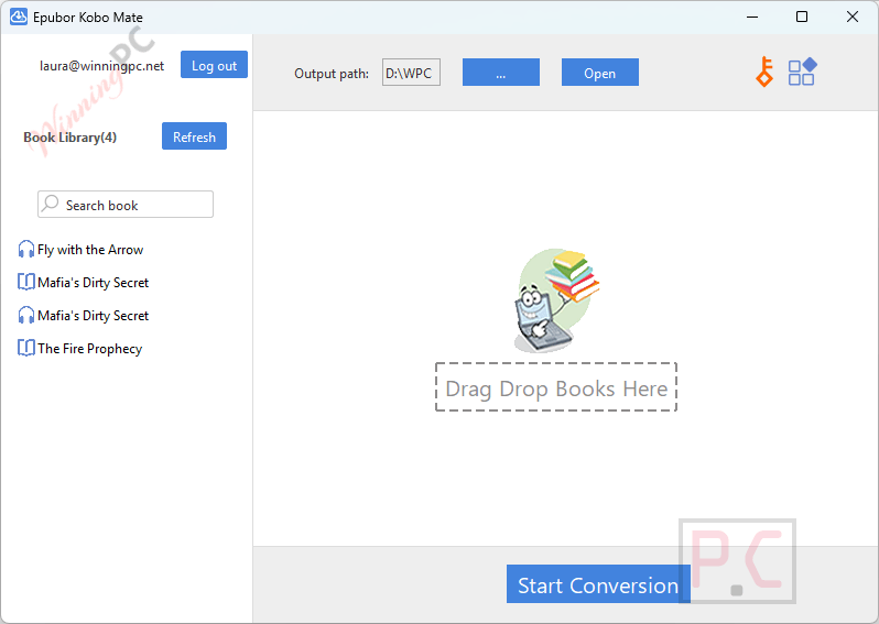 search book epubor kobo mate Epubor Kobo Mate Screenshot