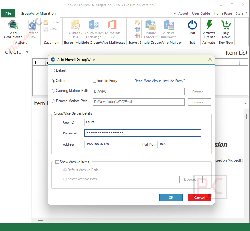 shoviv groupwise to outlook add novel groupwise