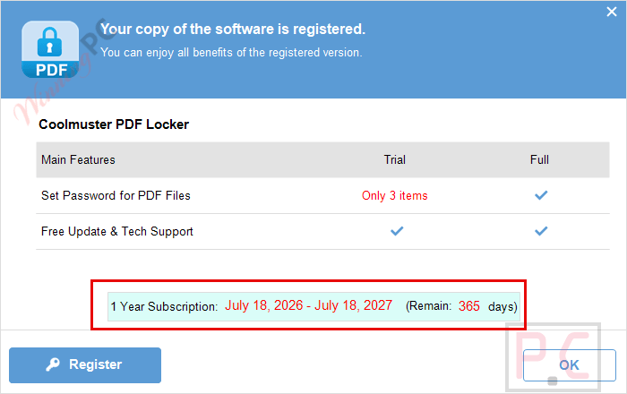 subscription coolmuster pdf locker key free