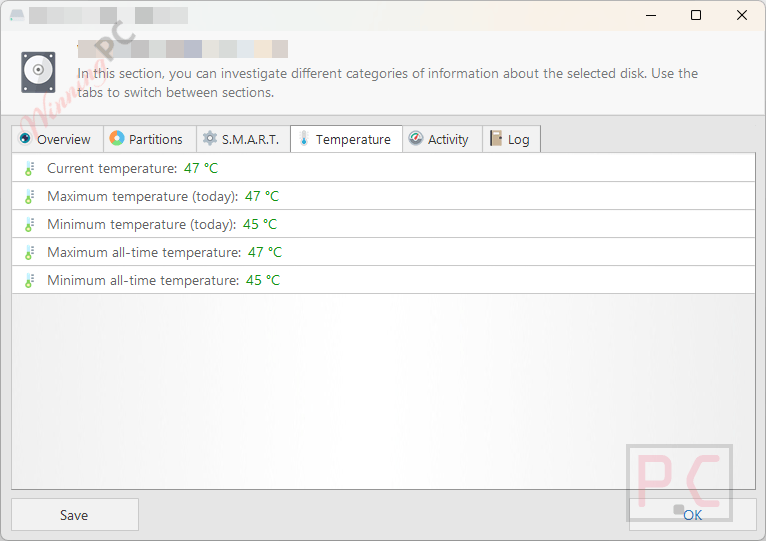 temperature kerish disk health temperature kerish disk health